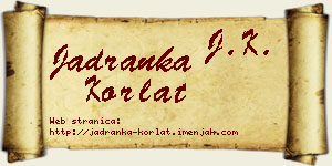 Jadranka Korlat vizit kartica